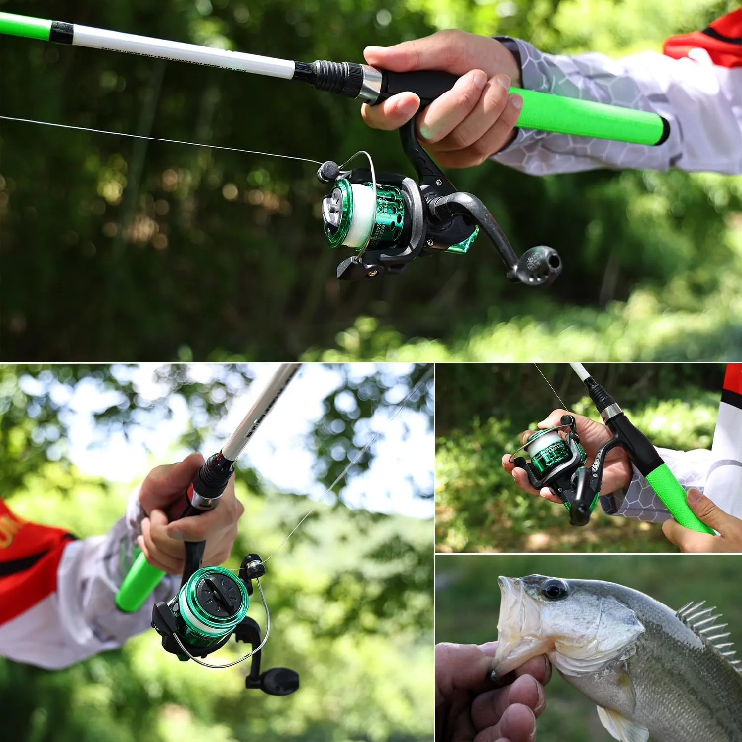 Sougayilang Fishing Rod and Reel Combo, Medium Fishing Pole with Spinning Reel, Baitcaster Combo, SuperPolymer Handle