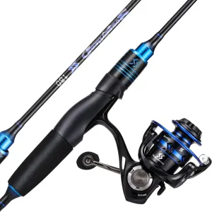Sougayilang Ultralight Fishing Rod Reel Combos,Portable 2-Piece Spinning Fishing Pole with Stainless Steel Guides