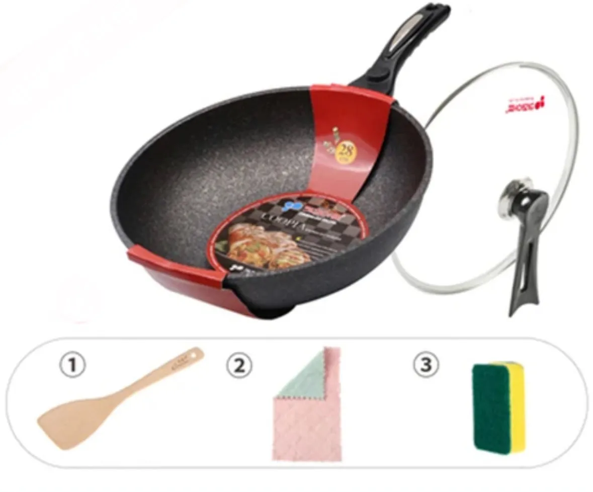 South Korean non-stick pan and smoke-free stir-frr