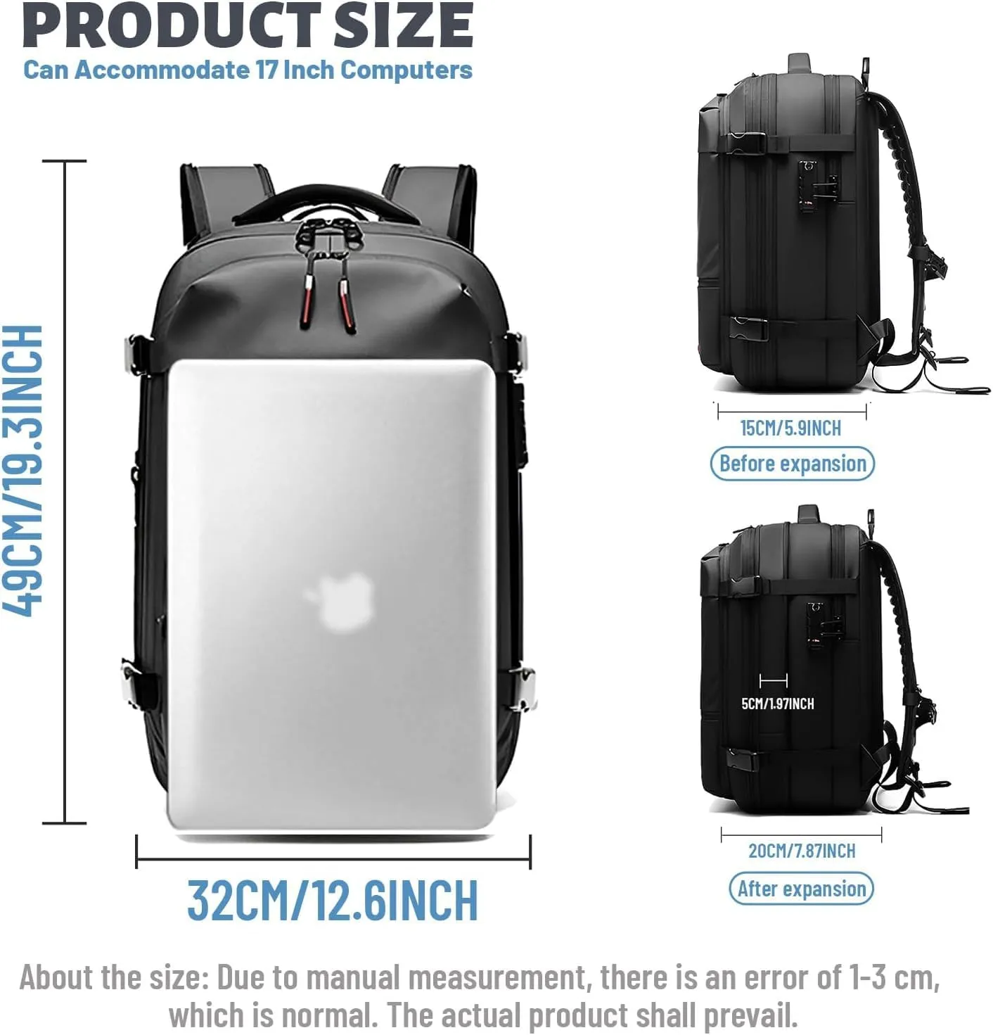 Spacevac Pro Backpack (60 L), Equipped with 1200 Mah Electric Air Pump, Space Vac Pro Large CapacityAnti-Theft Backpack (Green)