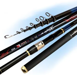 Spinning Fishing Rods Telescopic Carbon Fiber Casting Rod 2.1m 3.6m 4.5m 5.4m 6.3m 7.2m Fishing Pole Super Hard Ultralight Portable (Size : 3m)