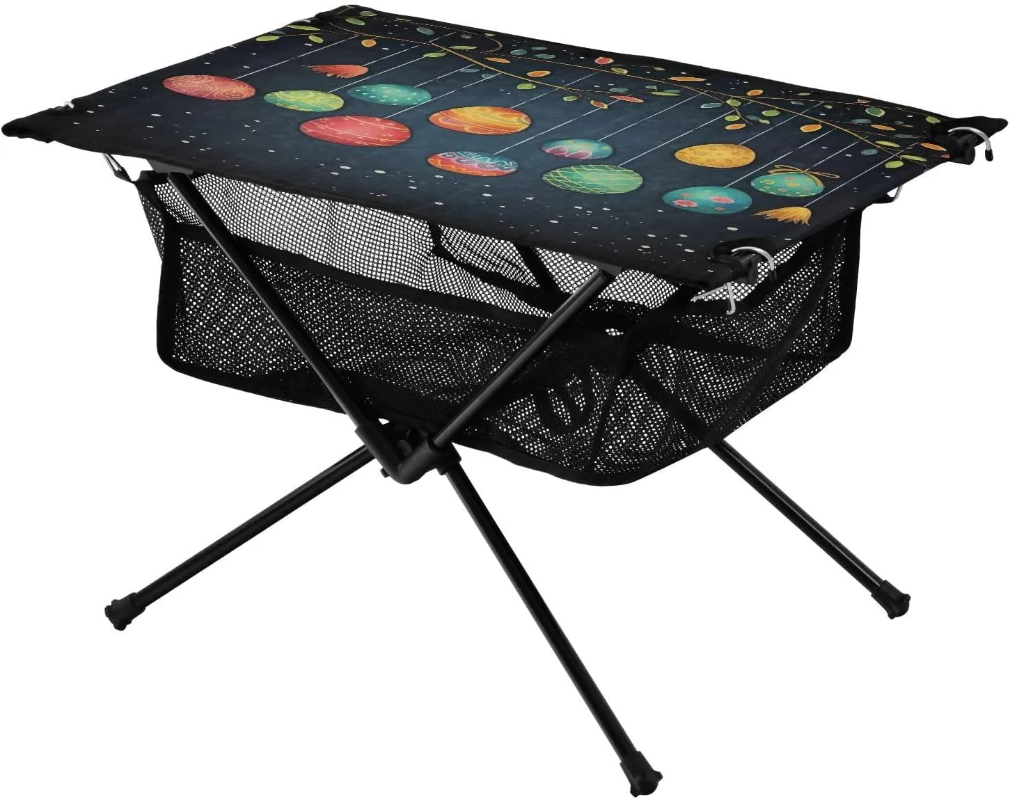 Splash Ink Background and Colourful Decoration Portable Camping Table,Outdoor Folding Table,Beach Table,Suitable for Camping,Hiking,Picnic