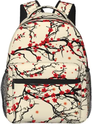 Spring Blossom Trees Cherry Flowers Backpack Lightweight Backpack for College Travel Work for Men and Women