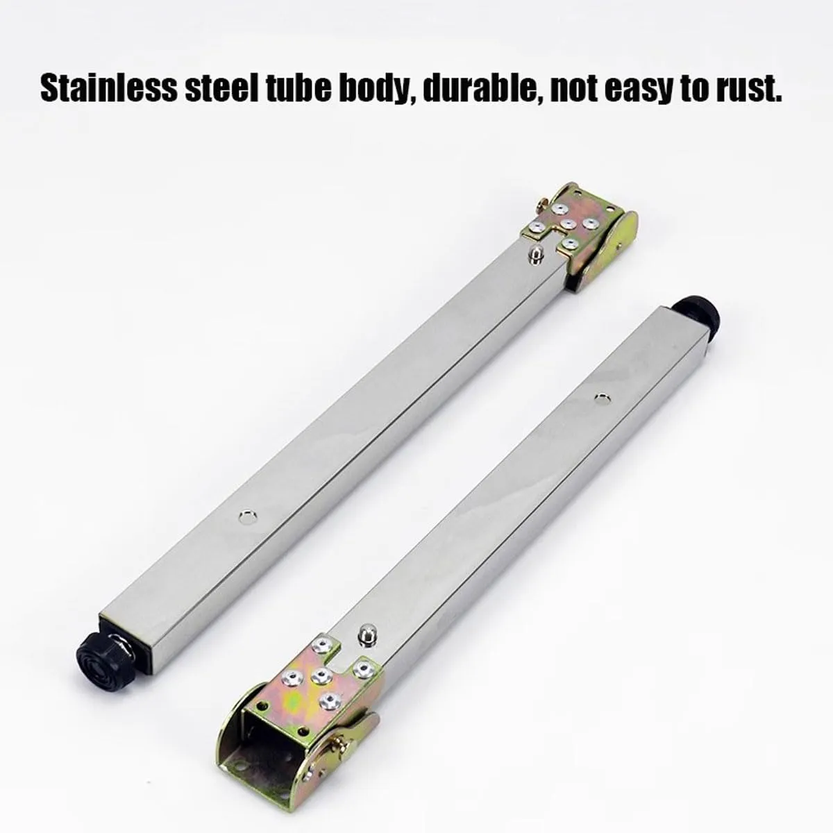 Stainless Steel Folding Table Legs - Adjustable Height, Metal Legs for Campervan & Wall Mounted Dining Table (Size: 100cm/39.3in)