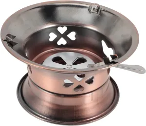 Stainless Steel Retro Alcohol Stove Portable Outdoor Cooking Gear Thick Metal Burner for Camping