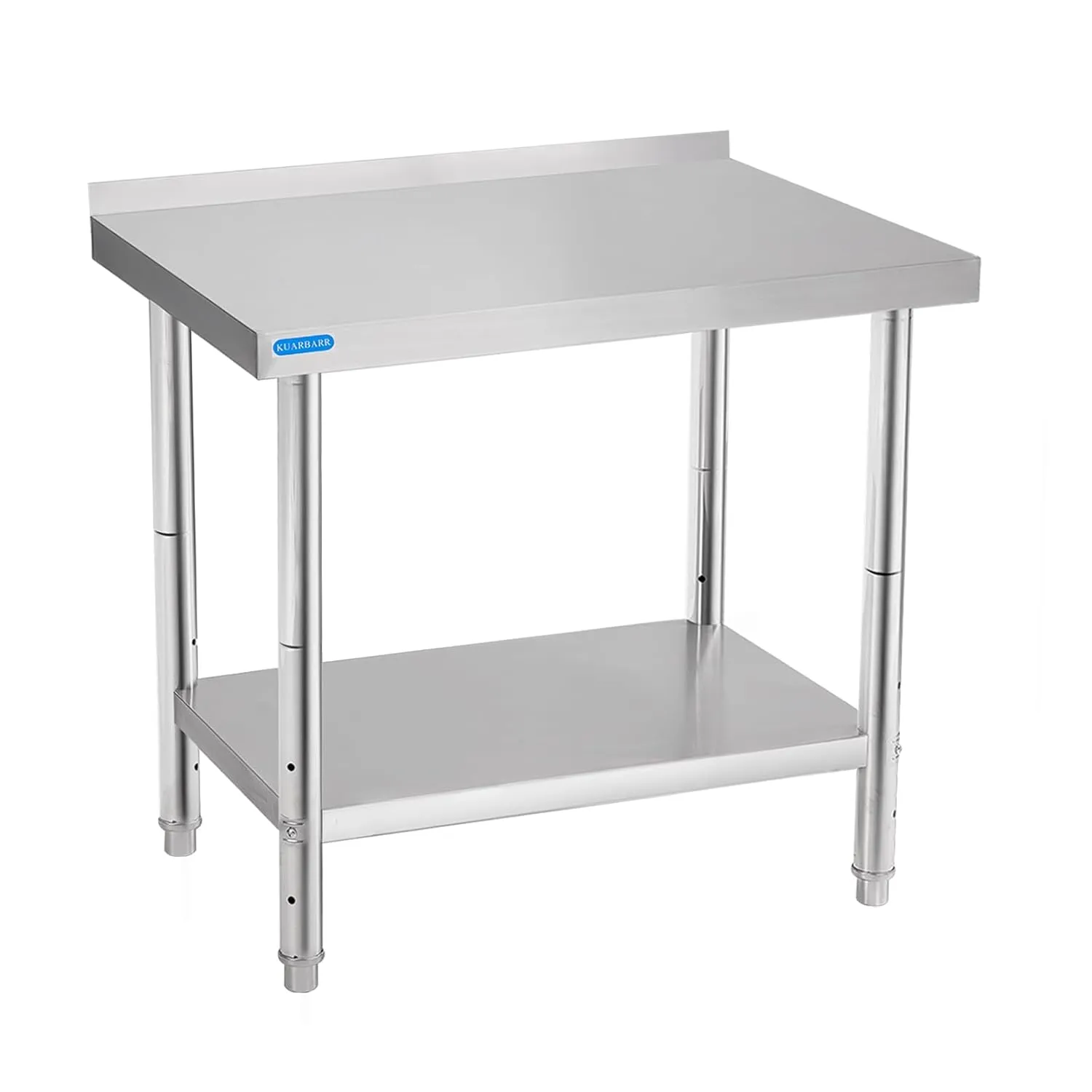 Stainless Steel Table for Prep & Work with Undershelf 24 x 30 Inches NSF Metal Commercial Kitchen Prep Table with Adjustable Under Shelf Worktable for Restaurant Home Outdoor