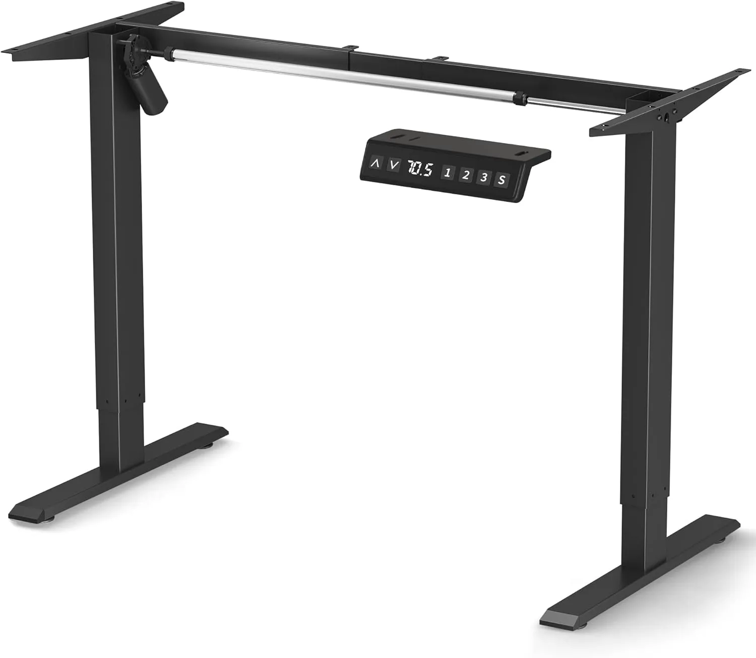 Standing Desk Legs- Electric Stand up Desk Frame, Height Adjustable Table Base DIY Workstation for Max 75″ x 35″ Desktop, Sit Stand Computer Desk Frame for Home Office, Frame Only