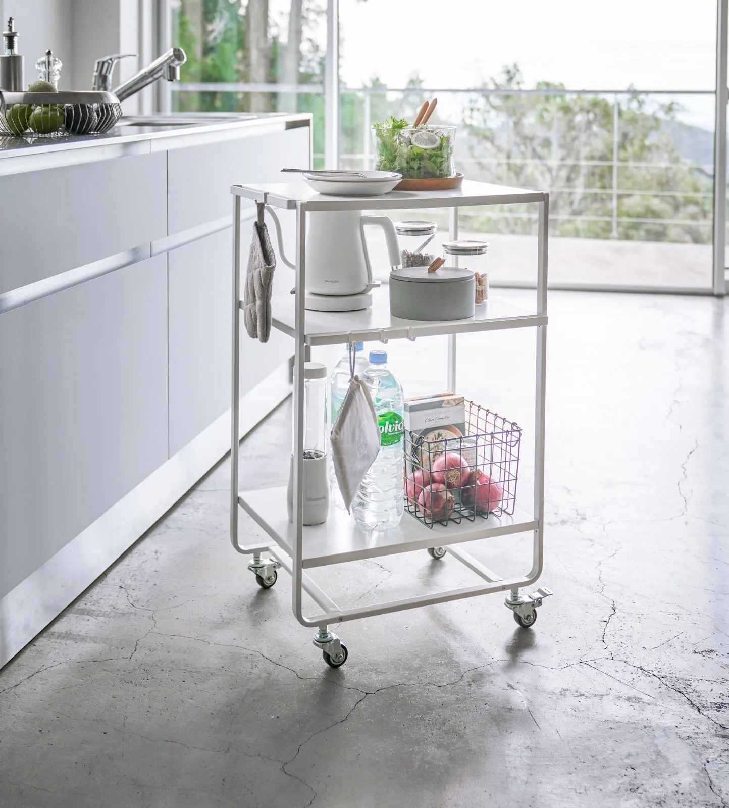 Steel Rolling Utility Cart (32" H)