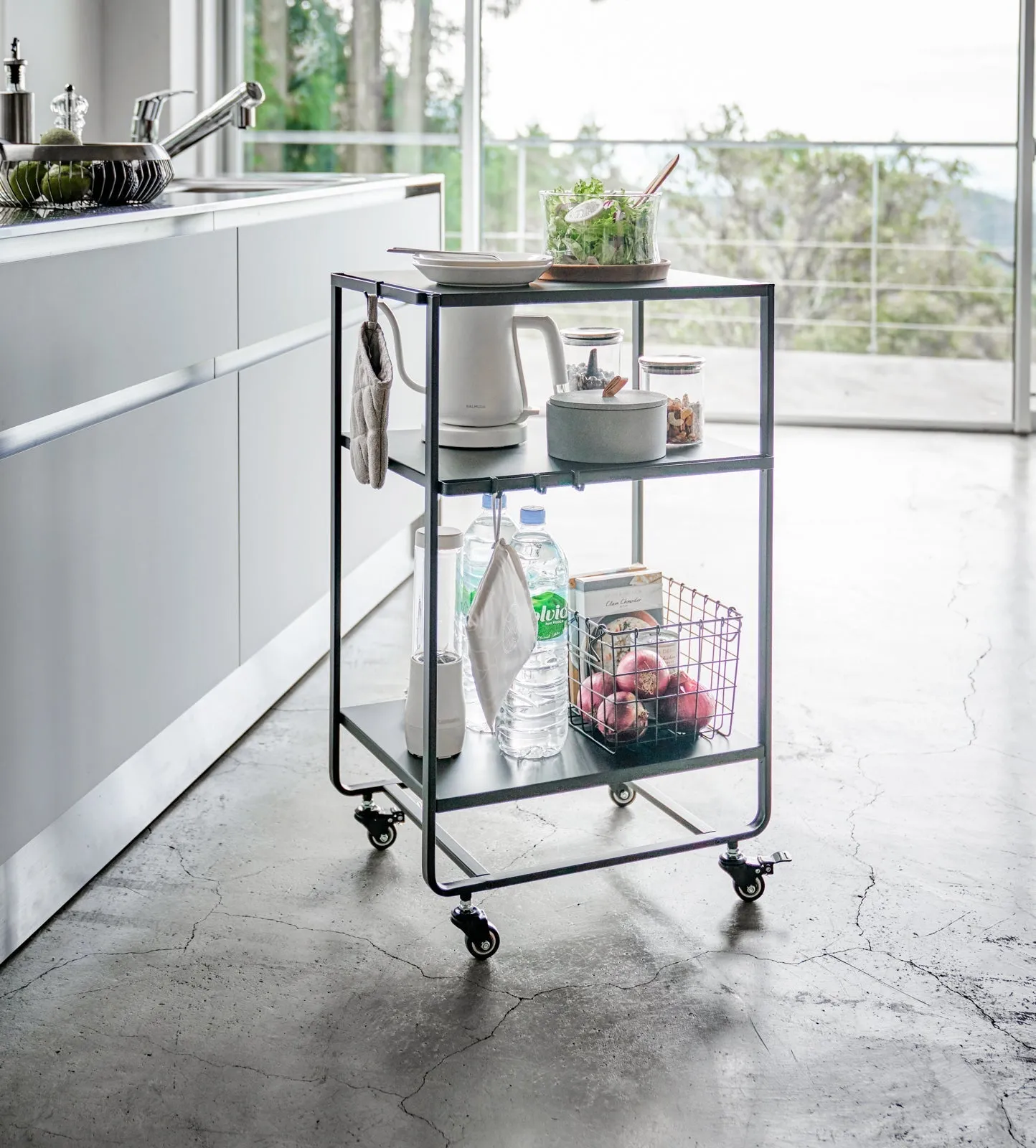 Steel Rolling Utility Cart (32" H)