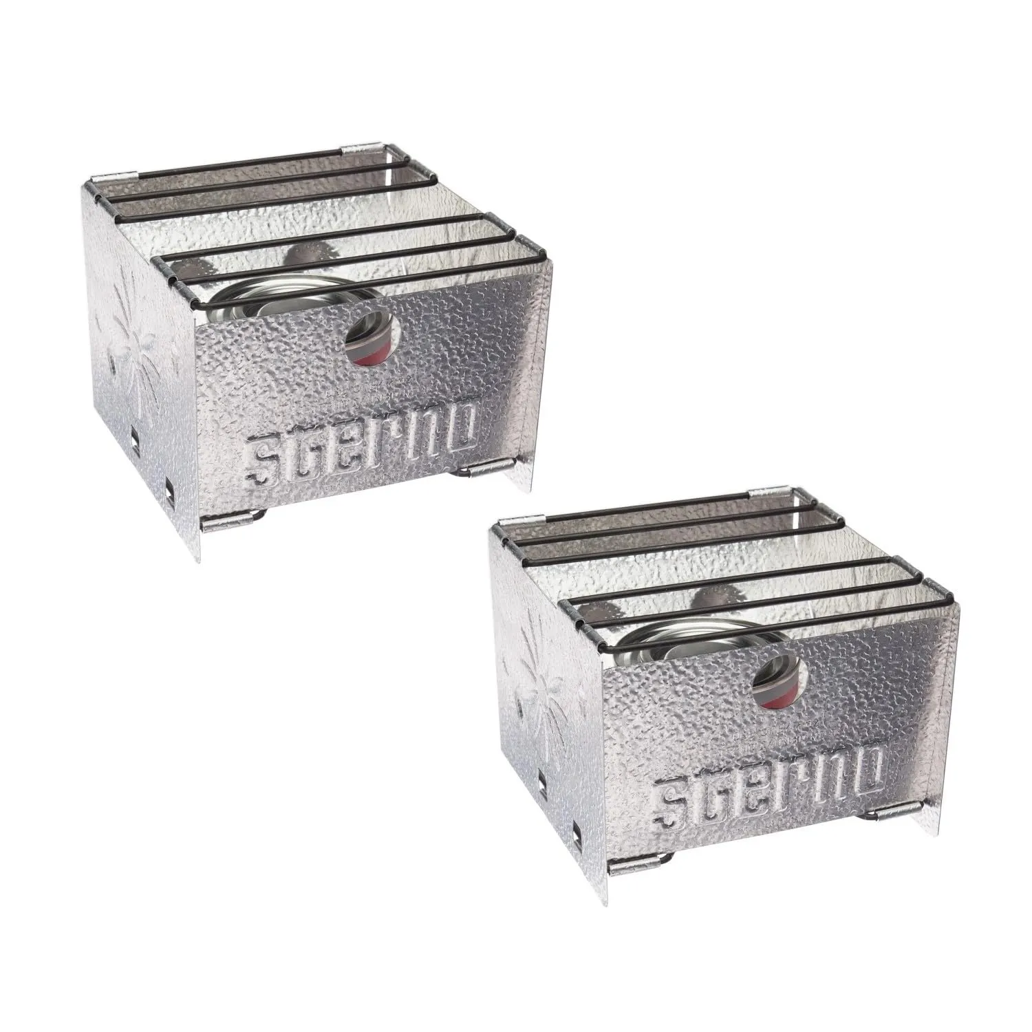 Sterno 2.25 Hour 12 Pack Green Canned Heat with 2 Pack Folding Stove and Wind Shield