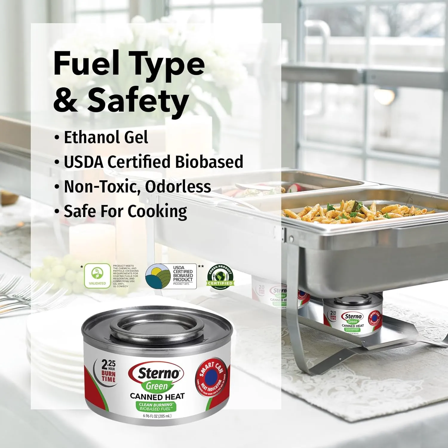 Sterno 2.25 Hour 12 Pack Green Canned Heat with 2 Pack Folding Stove and Wind Shield