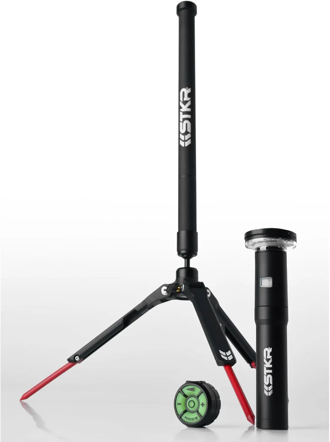STKR Concepts FLI PRO Telescoping Area Light - 8 Foot extention   Removable Flashlight, Black, (12679)