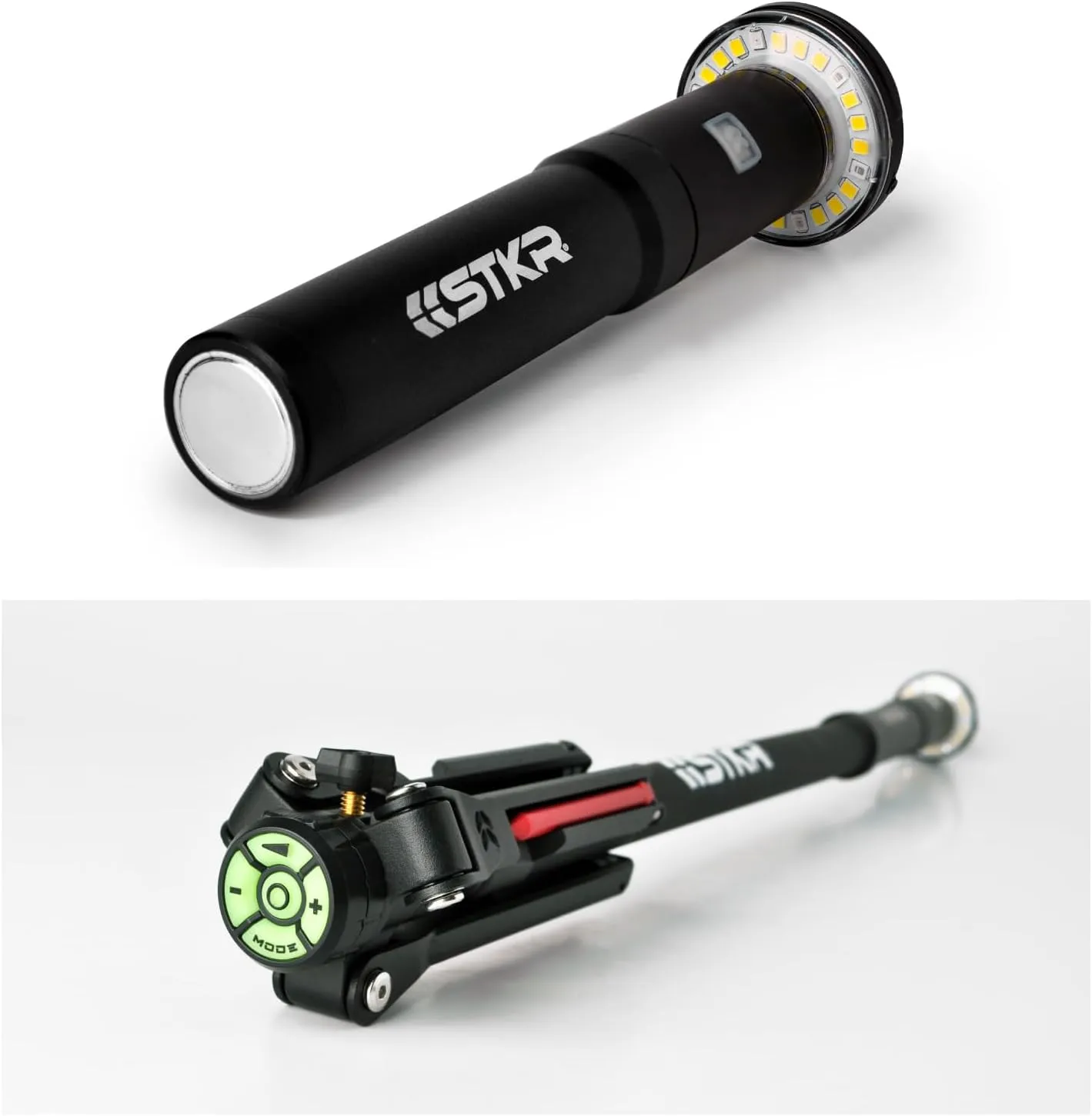 STKR Concepts FLI PRO Telescoping Area Light - 8 Foot extention   Removable Flashlight, Black, (12679)