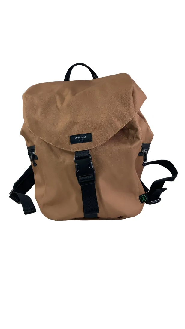 StorkSak Eco Backpack Diaper Bag, Toffee