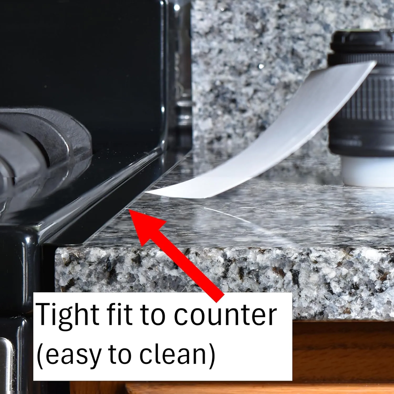 Stove Gap Covers - 23.4", Black, Stainless Steel