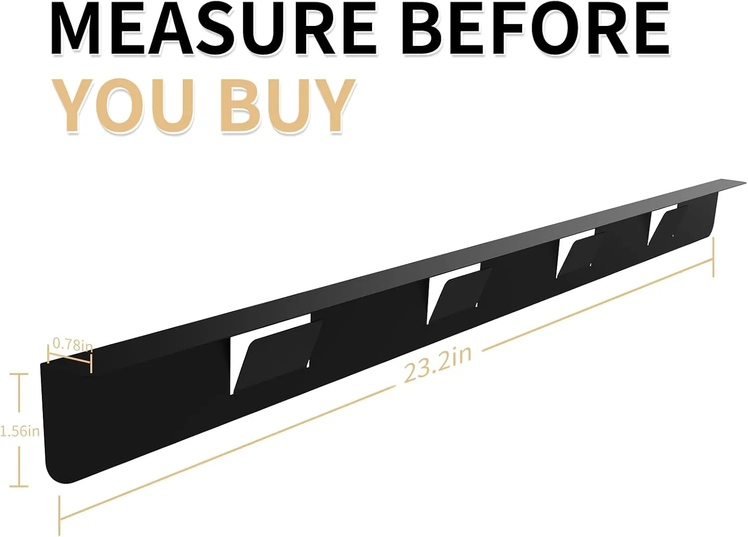 Stove Gap Covers 316 Stainless Steel Stove Gap Filler Oven Side Gap Filler Between Stove and Counter Slide In Range Trim Kit for Kitchen 2 Pack(23.2” Matte Black)