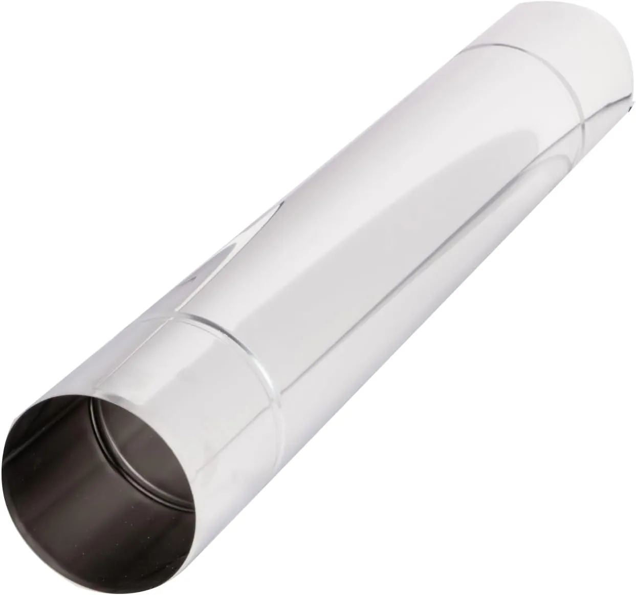 Stove Pipe 2.36" Chimney Pipe Thicken Stainless Steel Solowilder Chimney Cap Wood Stove Flue Extend 14" (5 pcs)