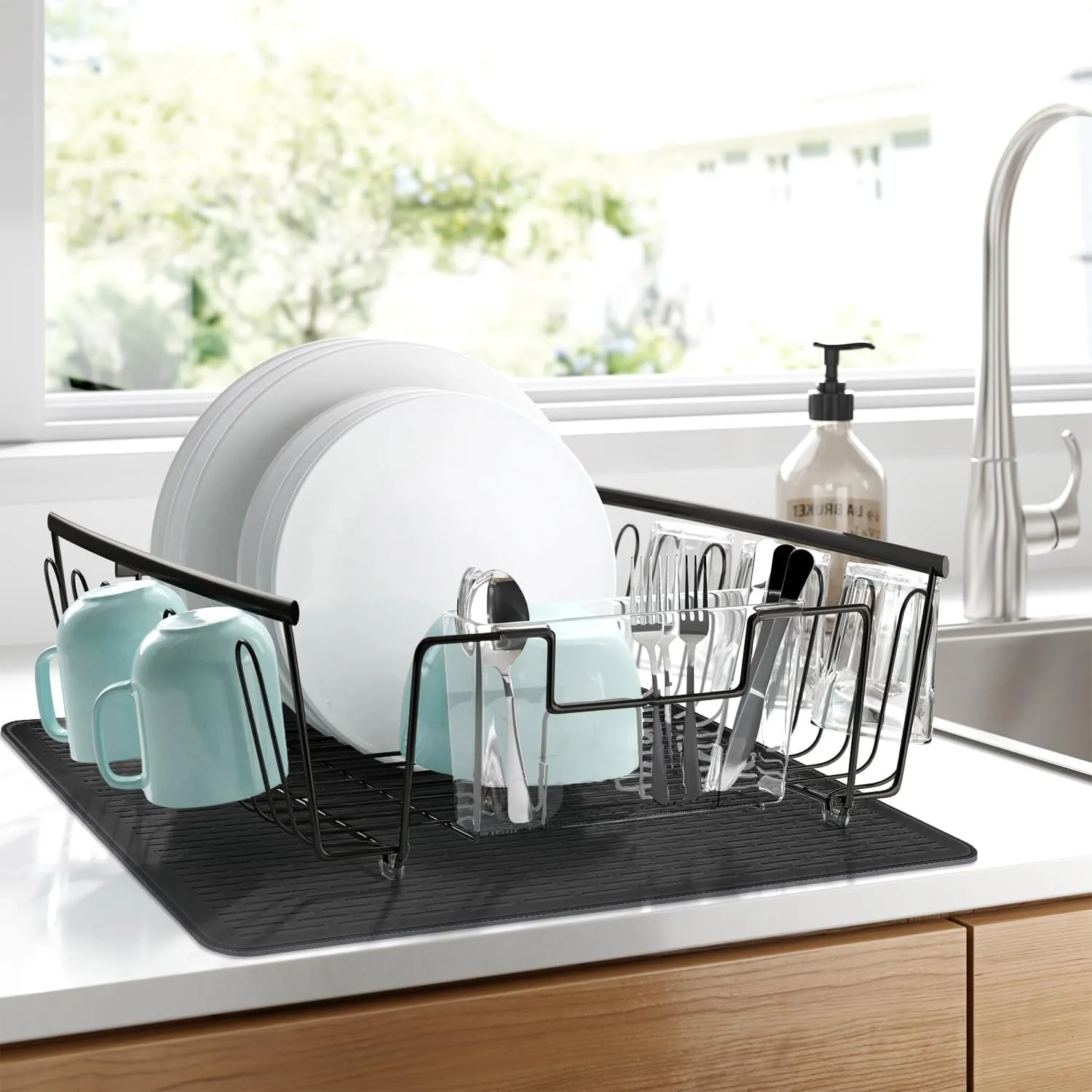 Stove Top Cover for Electric Stove - Silicone Stove Mat for Glass Top, Glass Cooktop Protector, XL Dish Drying Mats For Kitchen,Oven Covers for Electric Stove (Black,28 x 20)