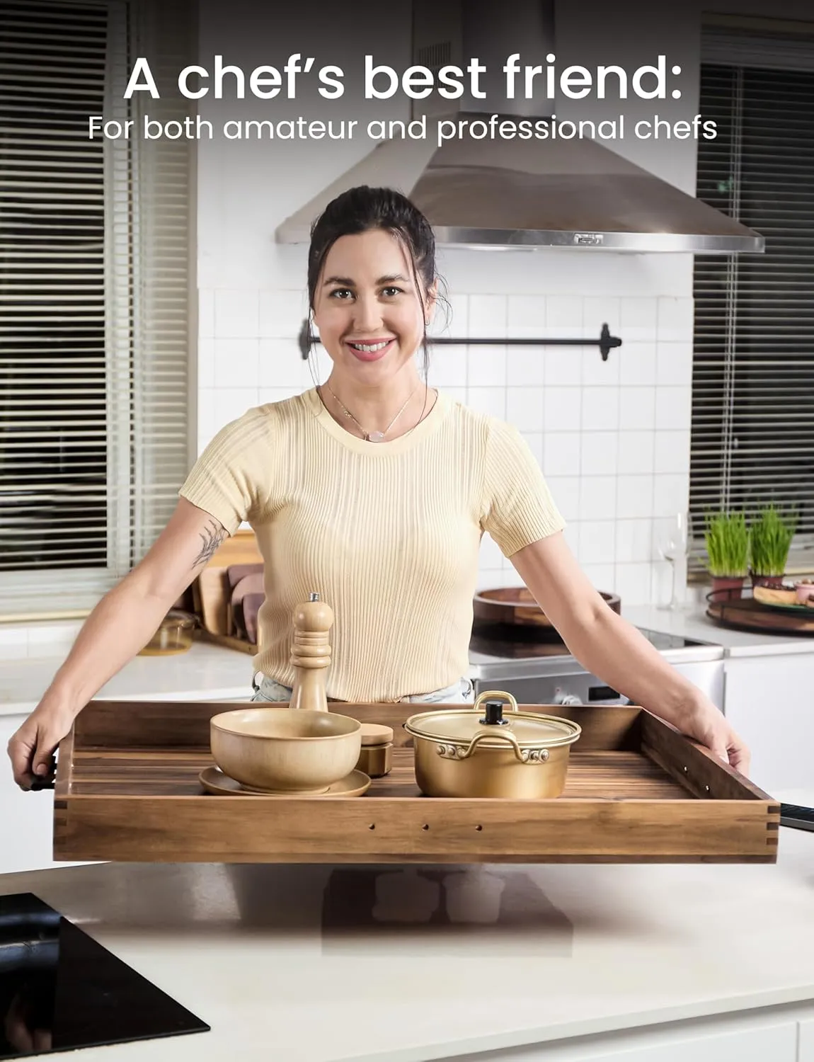 Stove Top Covers for Electric Stove - Acacia Wood Noodle Board for Gas Stovetop - Stove Top Covers for Gas Burners - Wooden Kitchen Sink Cover (Walnut Color, 30"L x 22"W x 2.49"H)