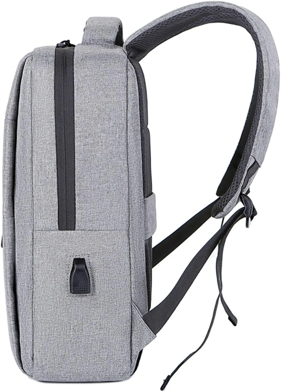 Student Backpack Fashionable New Pattern Simple Solid Color Large Capacity Comfortable Shoulder Men (Grey, One Size)