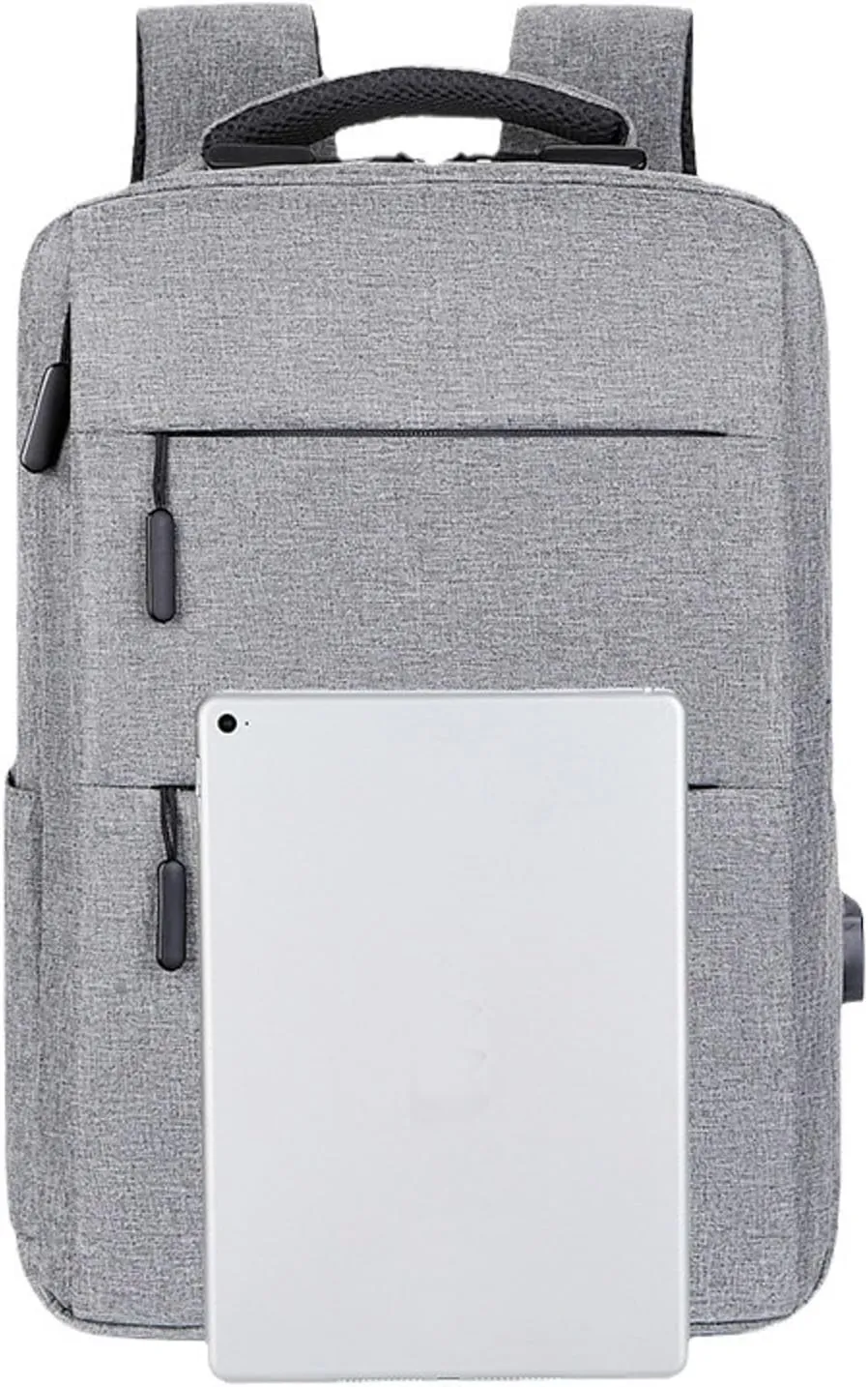Student Backpack Fashionable New Pattern Simple Solid Color Large Capacity Comfortable Shoulder Men (Grey, One Size)