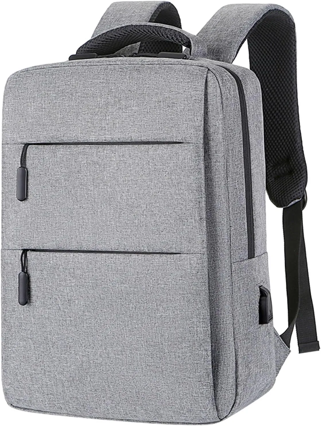 Student Backpack Fashionable New Pattern Simple Solid Color Large Capacity Comfortable Shoulder Men (Grey, One Size)