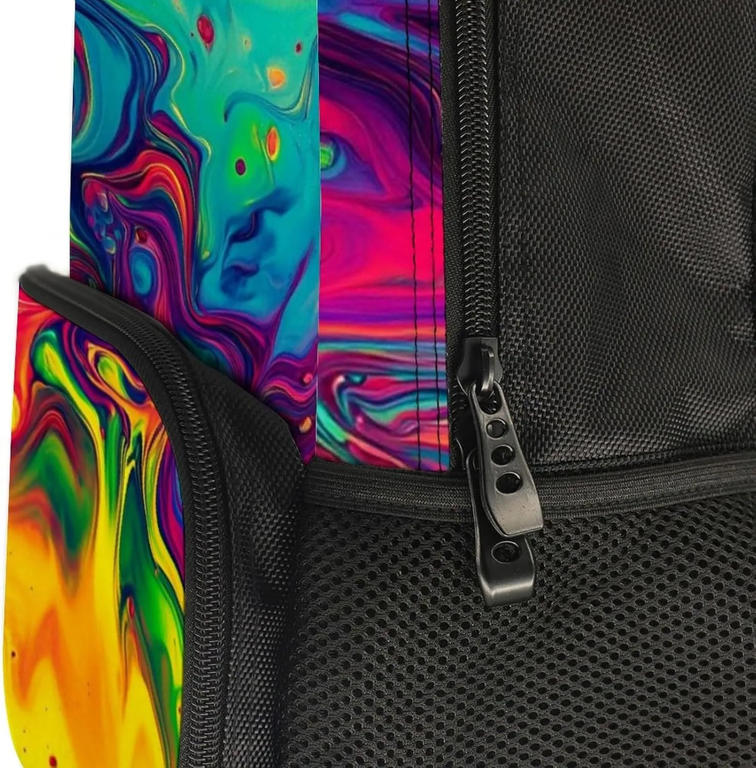 Supdreamc Fantasy Color Neon Colorful Rucksacks Lightweight Multipurpose Anti-Theft Shoulder Bag Big Capacity Traveling & Camping Backpack With Side Pockets