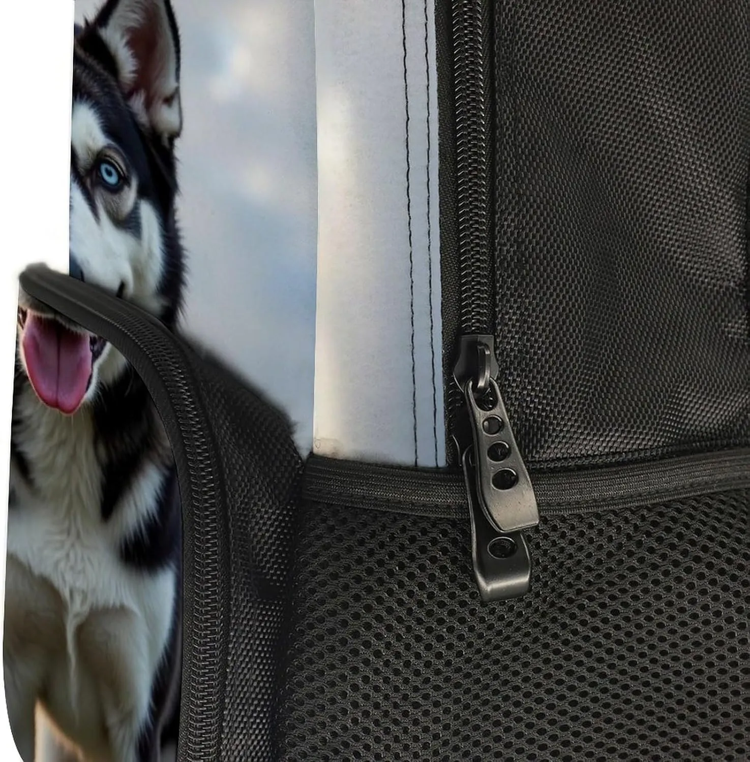 Supdreamc Lightweight Daypack Bookbag for Trekking Business Walking Cycling - Big Capacity Anti-Theft Multipurpose Carry On Bag, Alaska Husky Dog Business Computer Bag