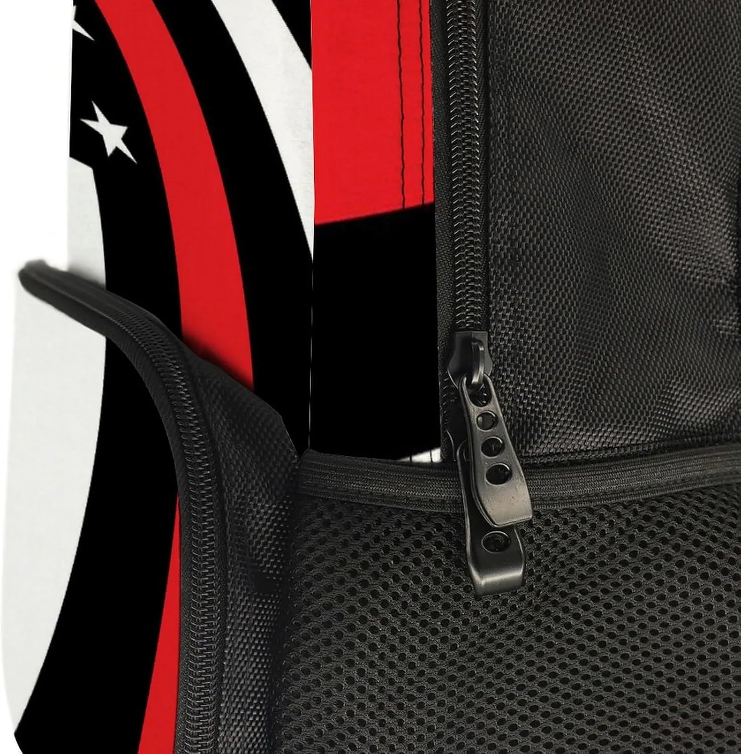 Supdreamc Lightweight Daypack for Camping Business Walking Cycling - Large Capacity Anti-Theft Multipurpose Bookbag, American Thin Red Line Flag Pattern Gym Outdoor Hiking Backpack
