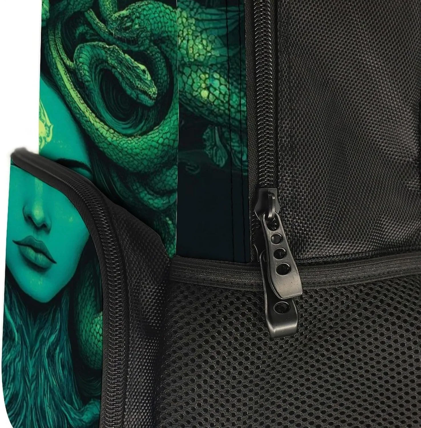 Supdreamc Polyester Daypack for Hiking Work Running - Big Capacity Anti-Theft Multipurpose Shoulder Bag, Ancient Greece Snake Queen Medusa Art Travel and Sport Backpack Rucksack