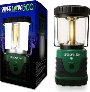 Supernova Battery Powered Lantern, Bright, Long Lasting, Weather-Resistant LED Camping Lantern, Great for Storms, Hurricane Supplies, Survival Kit, Power Outages, Outdoors, & Camping Essentials (500)