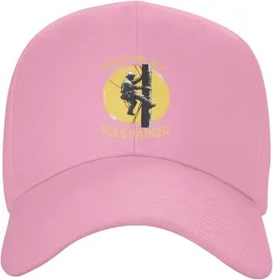 Support Your Local Pole Dancer Funny Lineman Adjustable Baseball Cap Lightweight Classic Unisex Women Men Outdoor9 Pink