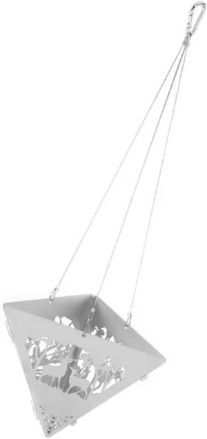 SUPVOX 1set Height Triangle Hanging Stove Portable Detachable Stainless Steel Barbecue for Outdoor Campfire Parties High-Temperature Resistance Easy Installation and Storage