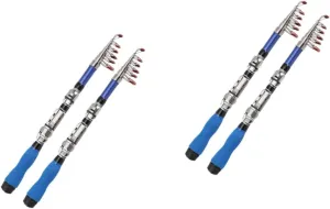 SUPVOX 2pcs Fishing Pole Carbon Fiber Fishing Rod Telescopic Fishing Rod Boat Fishing Rod Portable