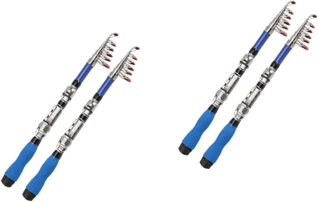 SUPVOX 2pcs Fishing Pole Carbon Fiber Fishing Rod Telescopic Fishing Rod Boat Fishing Rod Portable