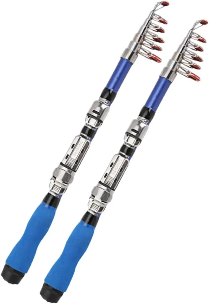 SUPVOX 2pcs Fishing Pole Carbon Fiber Fishing Rod Telescopic Fishing Rod Boat Fishing Rod Portable
