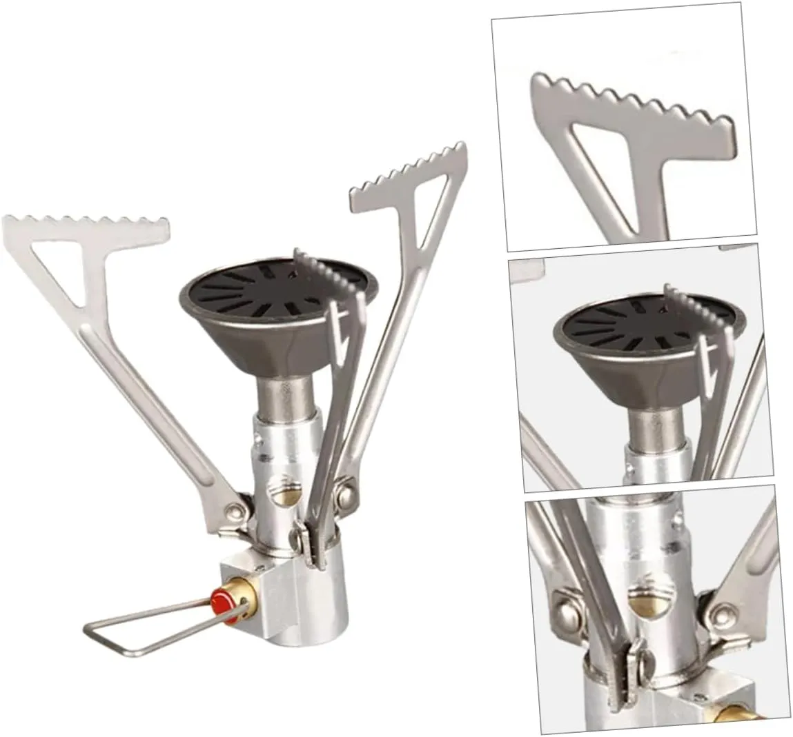 SUPVOX 3 Pcs Folding Stove 2000w Power 1l Water Boil in 6 Min Leak-proof Gas Cooker for Camping Picnic