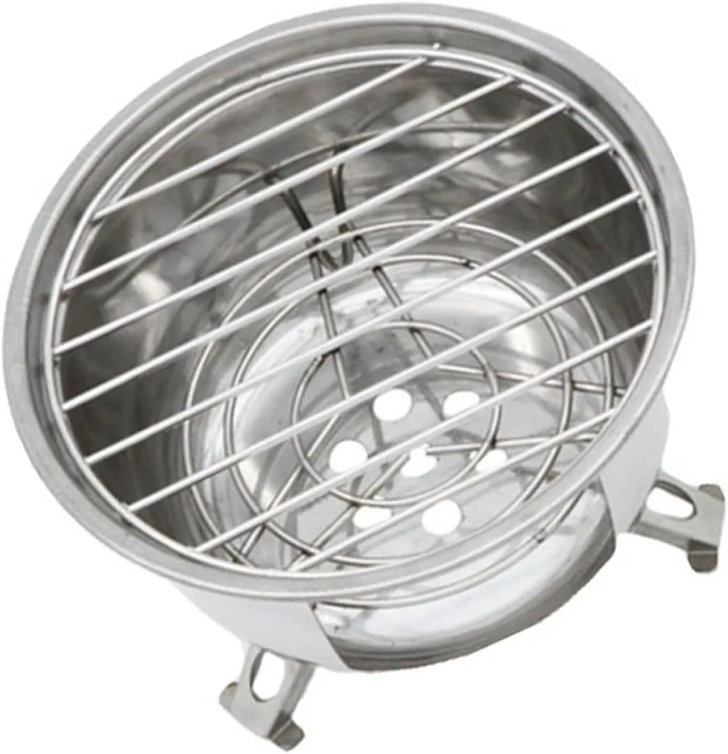 SUPVOX Round Portable Bbq Grill Camping Stove Stainless Bbq Stove Compact Outdoor Cooking Equipment