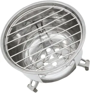 SUPVOX Round Portable Bbq Grill Camping Stove Stainless Bbq Stove Compact Outdoor Cooking Equipment