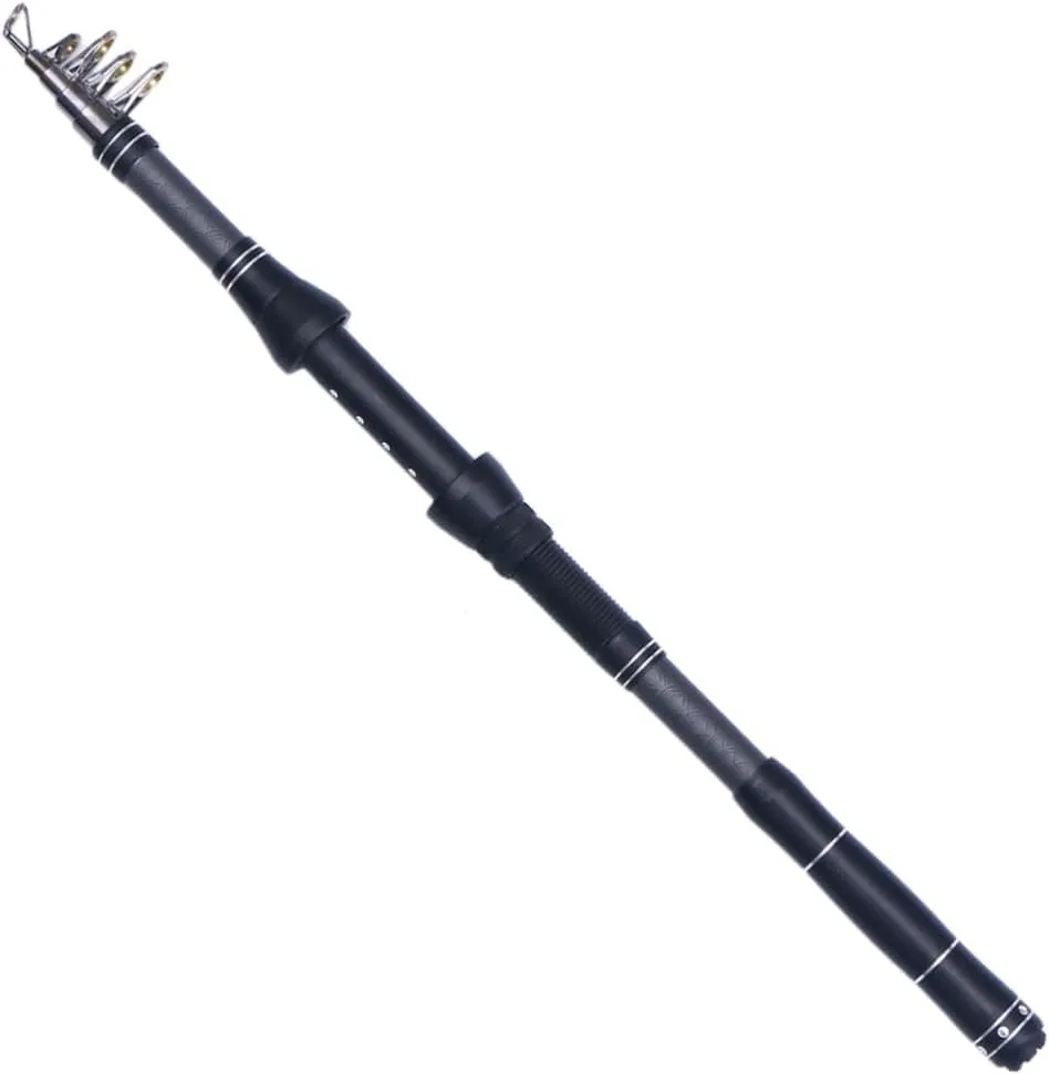 SUPVOX Travel-Friendly 2.1m Spinning Fishing Rod Short Saltwater Carbon Fiber Pole Precision Guides