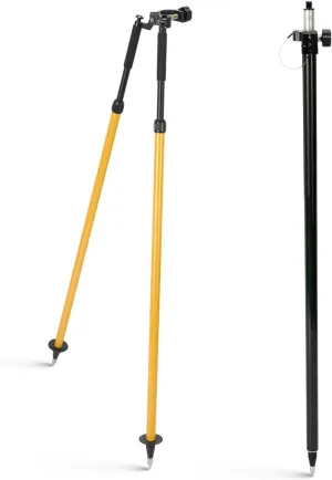 Surveying Bipod Aluminum Stand Adjustable Height, Portable Telescopic GPS Pole,7.21FT Lightweight Surveying Pole with Twist Lock System