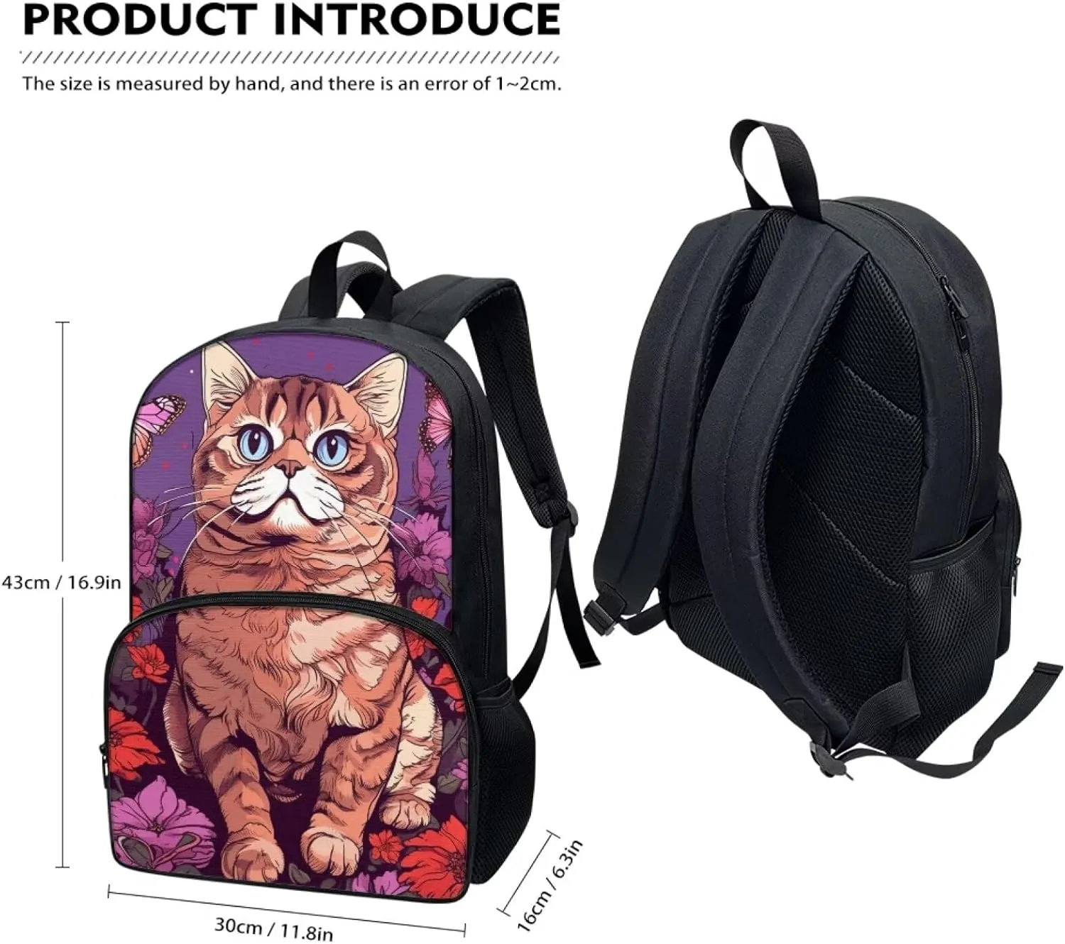 SYtrade Kids Backpack Cute Lightweight Cat Backpack for Boys Girls School bag