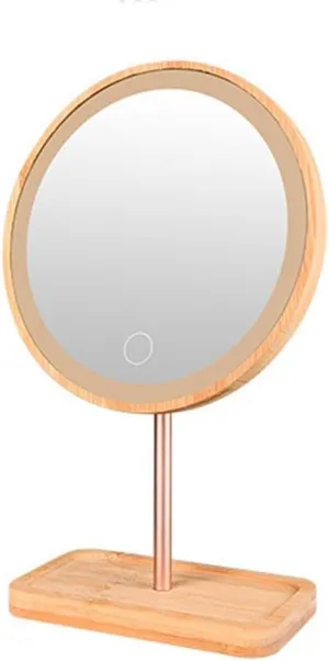 Table Desk Vanity Makeup Mirror Desktop Led Makeup Mirror Home Desktop Lighted Makeup Mirror Girls Makeup Light Mirror Rechargeable Table Lamp Portable Small Cosmetic Mirror (Color : A)