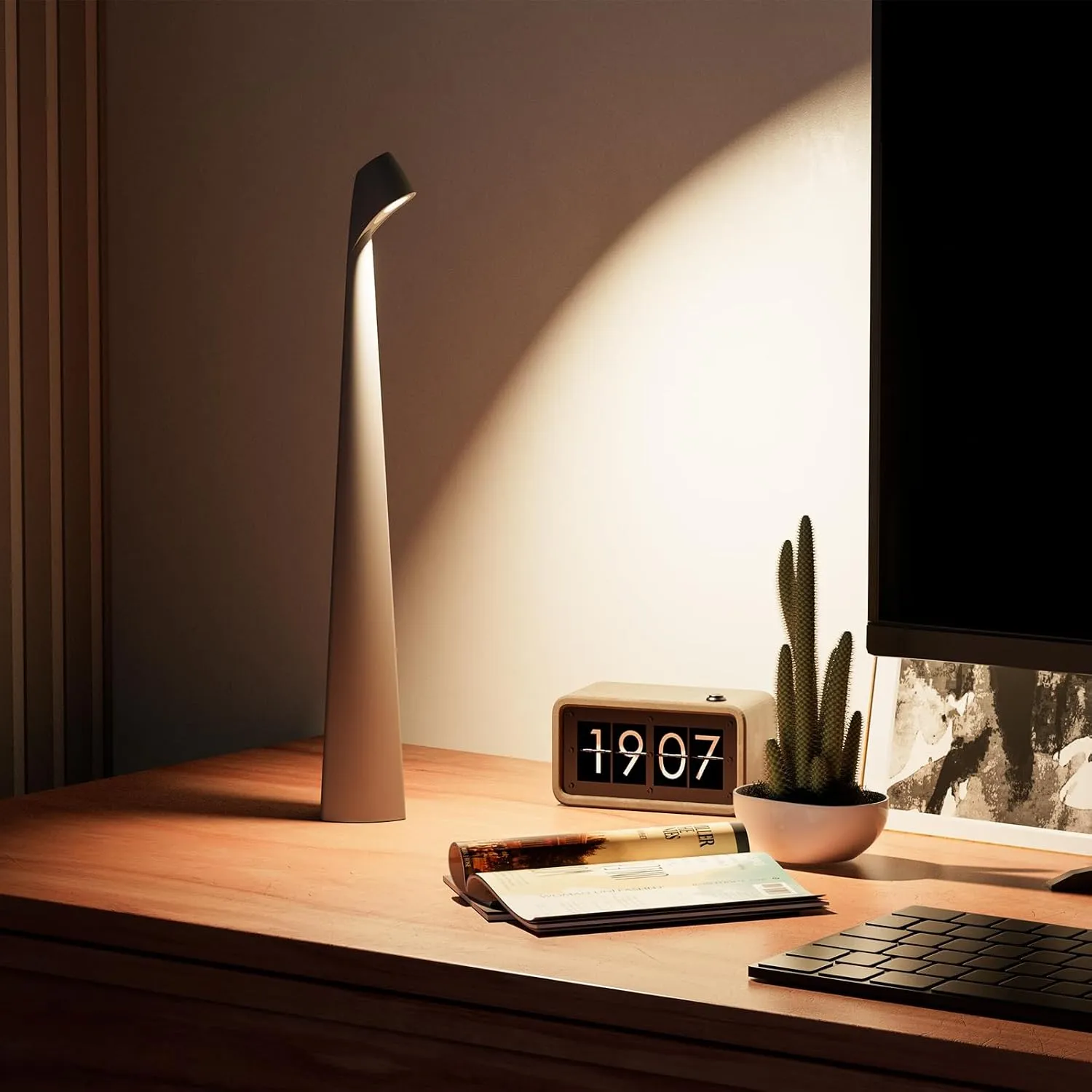 Table Lamps Cordless Rechargeable Battery Light, LED Desk Lamps Outdoor Portable Touch Lamps, Operated Wireless Portable Lamp. (Grey)