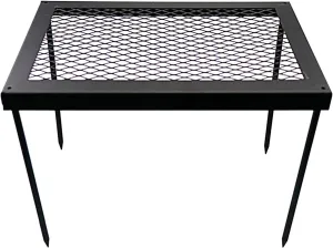 Table, Outdoor Folding Picnic Grill Table Portable Camping Desk Steel Grill Stand Table for Picnic Hiking Camping Beach Cooking and Backyard Use