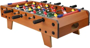 Table Soccer,Indoor Compact Mini Table Soccer Game,Youngsters Portable Table Football Set,Home Football,for Home,Bar,Game Room(Wood Color)