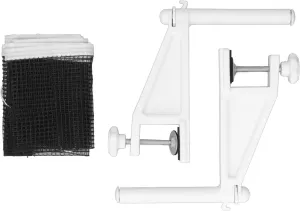 Table Tennis Net Post Set Folding Adjustable Easy Setup Portable Table Tennis Mesh Net with Screw On Clamp for Indoor Outdoor