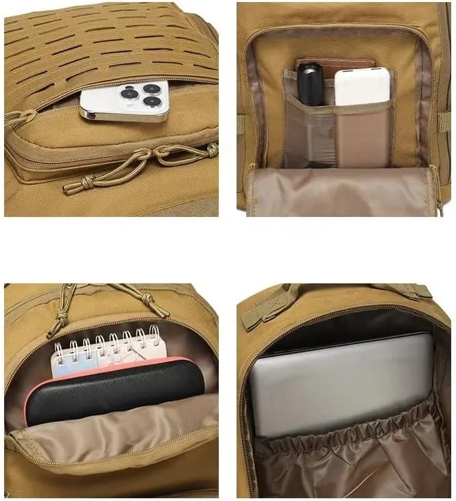 Tactical Backpack Military Molle Hiking 36-55L Outdoor camouflage bag waterproof tactical camouflage