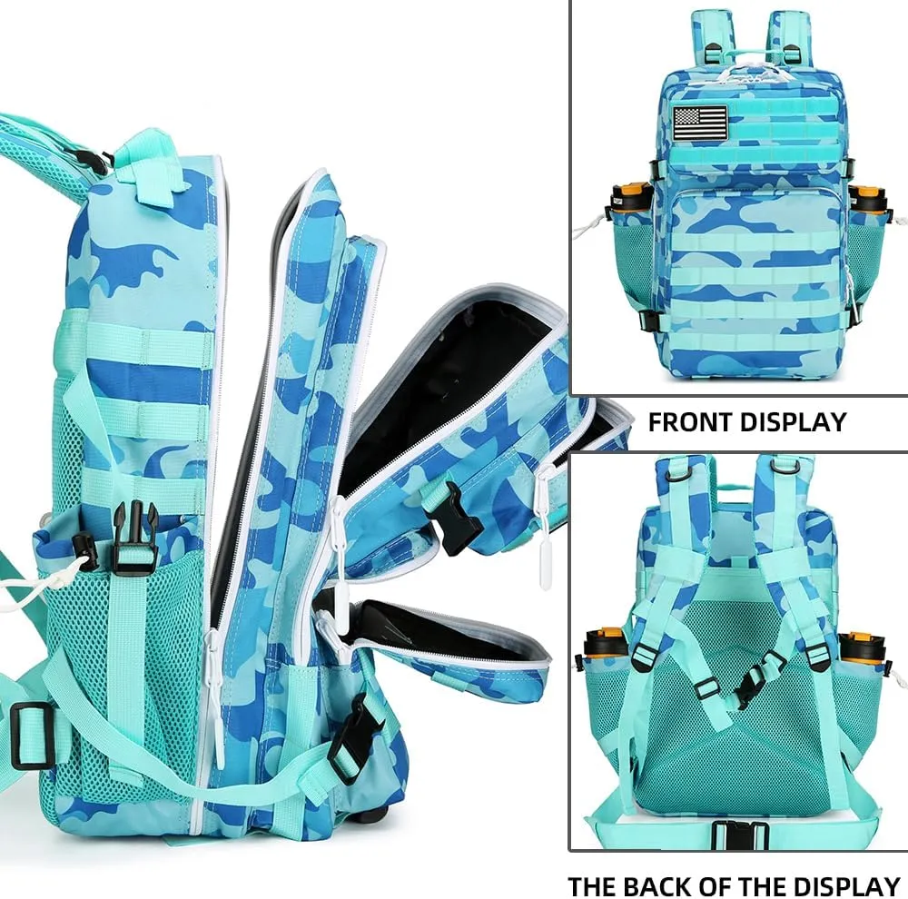 Tactical Backpack - Military Tactical Bag for Men & Women, 45L Fitness Backpack (Blue)