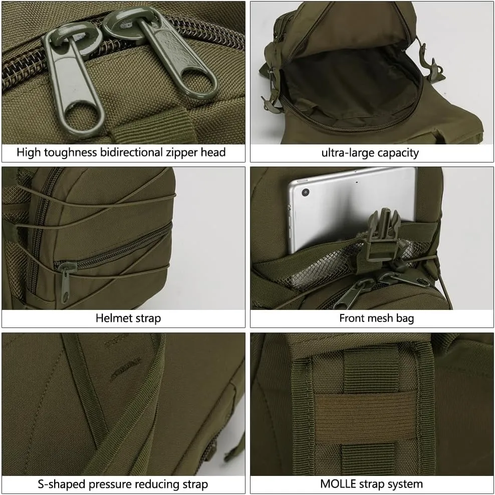 Tactical Backpack Small Military Daypack Assault Pack Rucksack Bag for Travel Hiking Running Outdoor Sports (ACU)